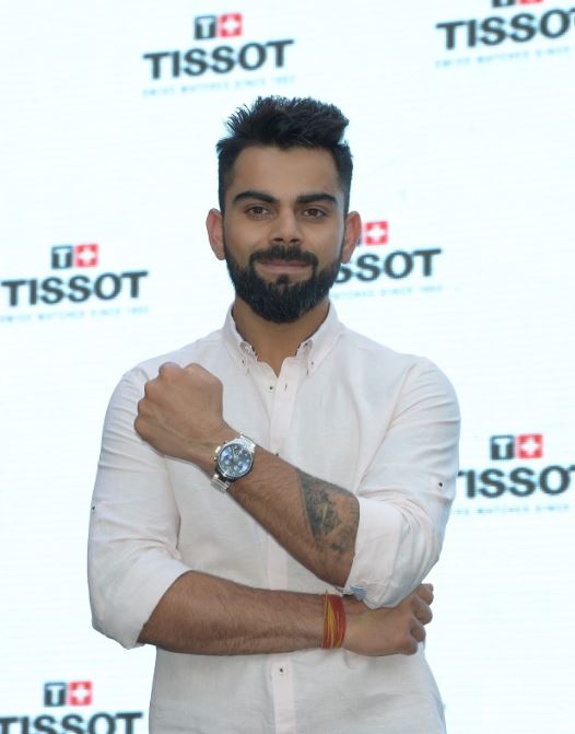Virat Kholi, wearing Tissot watch